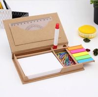 Porte-bloc-notes promotionnel en cuir avec calendrier et stylo, bloc-notes adhésif, bloc-notes personnalisé, notes adhésives