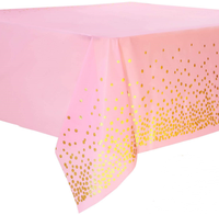 Nouvelle nappe bronzée à pois, nappe jetable à pois noirs et dorés pour fête de mariage, nappe à pois roses et dorés