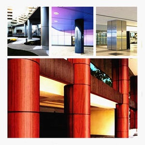 Rideau <span class=keywords><strong>en</strong></span> alliage d'aluminium pour revêtement mural extérieur, colonne <span class=keywords><strong>métallique</strong></span>, incurvé, 1.5mm-6mm, couture plate, livraison gratuite - Product Image 6