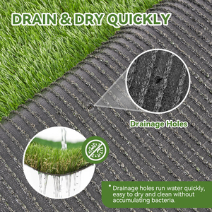 Alfombra de Césped Artificial Verde Duradera e Inodora, Altura del Pelo de 35 mm, Fácil Instalación, Superficie Antideslizante para Jardín, Patio Trasero y Área de Juegos - Product Image 5