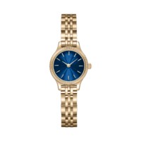 Petite montre-bracelet vintage pour femme, boîtier cannelé, cadran soleil, bracelet Jubilé en acier inoxydable, mouvement à quartz