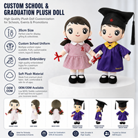 OEM Maßgefertigte Schuluniform-Plüschpuppe mit Gesticktem Logo Abschluss-Andenken Geschenk Großhandel