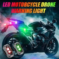 Voiture Vélo Moto 7 Couleurs Strobe Aircraft Light Universal Warning Lights Mini USB Drone Strobe Light Aircraft Night Flashing