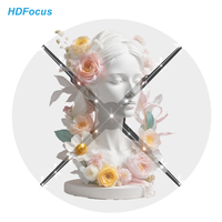 Ventilador Holográfico Inteligente 3D de 65 cm con Control por WiFi y Aplicación, 5000 nits, Pantalla Holográfica de 3840x1024 para Publicidad y Señalización Digital