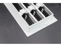 Grille de ventilation moderne en aluminium pour climatisation - Diffuseur linéaire standard pour plafond/mur, grille décorative blanche pour système de climatisation, facile à installer