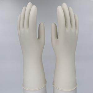 قفازات مطاطية بيضاء مقاومة للماء قابلة لإعادة الاستخدام بوزن 50 جرام، سميكة ومزودة بقبضة ماسية، للتنظيف المنزلي والمطبخ والعمل - Product Image 2
