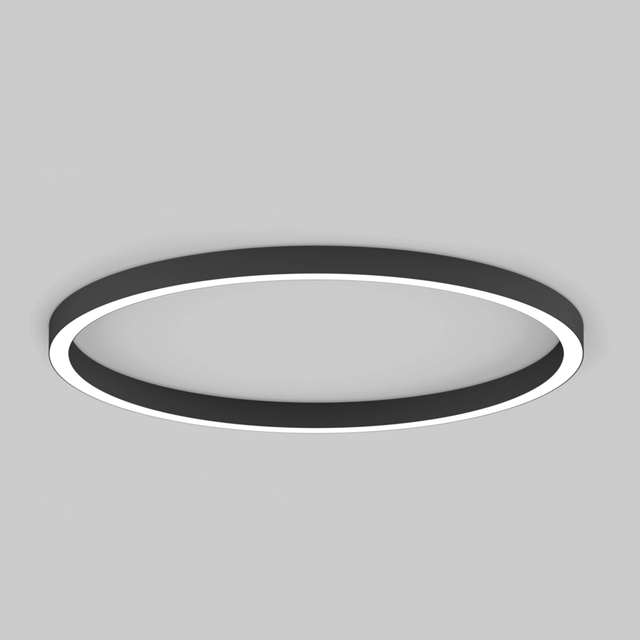 ETL Office Hanging Lamp Dimming Aluminum Acrylic Circle Pendant Light Led Linear Chandeliers for Supermarket Restaurant Light
