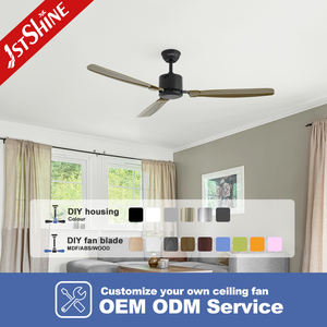 1stshine Ventilador de techo Motor de CC silencioso Bajo ruido 6 velocidades Remoto 57 pulgadas Ventilador de techo de hoja de plástico - Product Image 4