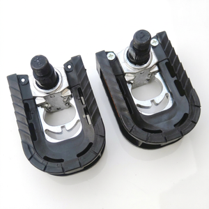 Folding Bike Pedals Semi Aluminum <b>Platform</b> Anti Slip Black Multiuse Steel Spindle Bicycle Parts - Product Image 1
