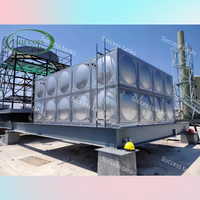 Réservoir de stockage d'eau gonflable en acier inoxydable pour machines de traitement de l'eau de 10000 gallons