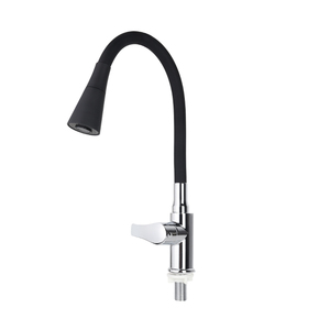 도매 단일 냉수 주방 수도꼭지 유연한 로터리 상업용 주방 싱크대 수도꼭지 - Product Image 6