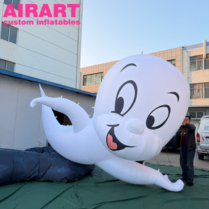<span class=keywords><strong>Casper</strong></span> <span class=keywords><strong>le</strong></span> Fantôme Amical Géant Gonflable, Personnage de Dessin Animé Gonflable, Mascotte Fantôme Gonflable pour la Décoration d'Événements d'Halloween - Product Image 1