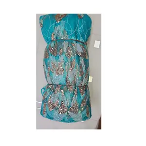 Standard Quality Sequence Net Fabric for Women Dress Making Available at Bulk Price from Indian Supplier