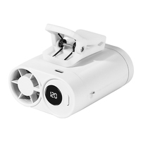 Ventilateur portable rechargeable AntarcChill Mini Clip 2400 mAh, ventilateur de taille rotatif à 360 degrés, ventilateur de bureau et de cou turbo