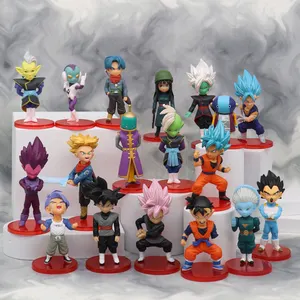 Mini figurine Dragon Z Ball 7.5cm, 18 pièces, dessin animé, Saiyan goku super saiyan pour fans d'anime