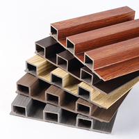 Paneles de Pared Ranurados de WPC Compuesto para Interiores Modernos, Tableros de Techo, Láminas de Plástico con Diseño Corrugado, Paneles de Revestimiento de PVC para Divisiones