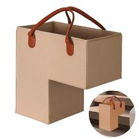 Vente en gros de nouveaux paniers d'escalier à linge avec poignée en feutre, rangement avec logo personnalisé