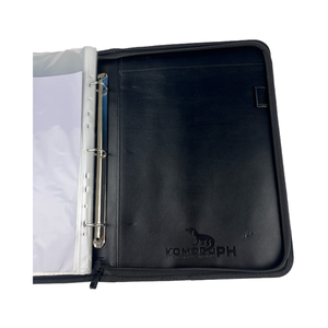 Porte-<span class=keywords><strong>documents</strong></span> A4 en cuir PU imprimé UV de haute qualité, ensemble de classeurs <span class=keywords><strong>administratifs</strong></span> à 4 trous, fonction fermeture éclair, fonction feuilles mobiles - Product Image 4
