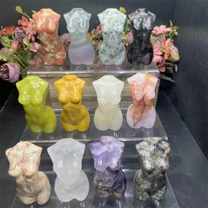 Wholesale Healing Crystals Carvings Natural Crystal Lady Body Crystal Models For Healing