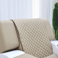 Fauteuil de pédicure et de manucure avec éclairage LED, bain de pieds, table latérale, prise électrique et fonction inclinable pour salon de beauté des ongles