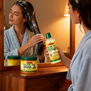 Set <span class=keywords><strong>de</strong></span> Cuidado Capilar con <span class=keywords><strong>Aceite</strong></span> <span class=keywords><strong>de</strong></span> <span class=keywords><strong>Oliva</strong></span>, Anti-Frizz, Nutritivo, con Fragancia Duradera, Champú <span class=keywords><strong>y</strong></span> Acondicionador Hidratante <span class=keywords><strong>y</strong></span> Refrescante - Product Image 2