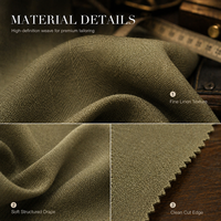 Nouveau modèle 2027 – Tissu sergé extensible uni en lin et polyester mélangé – Vente directe usine – Tissu aspect lin – Échantillon gratuit avec livraison
