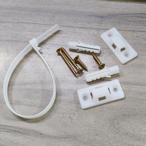 Sangle anti-basculement en nylon avec boucles et vis pour la sécurité des meubles de cuisine, blanche - Product Image 5