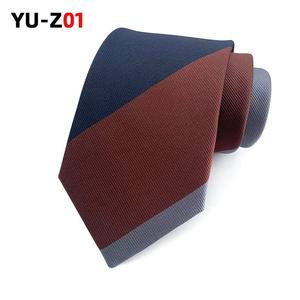 Cravate à rayures <span class=keywords><strong>Repp</strong></span> en stock prêt | Cravates à col Jacquard en polyester avec logo personnalisé pour hommes | Fête de mariage d'affaires uniforme scolaire - Product Image 4