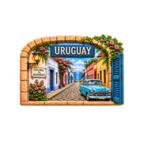 Imán de Resina Personalizado de Uruguay, Recuerdo 3D, Bandera de Mate Gaucho, Fútbol, Regalo Turístico, Venta al Por Mayor