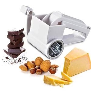 Premium Manual <b>Rotary</b> <b>Cheese</b> <b>Grater</b> Slicer Stainless Steel Plastic Handle Kitchen Tool Protective Cover for <b>Cheese</b> Chocolate - Product Image 6