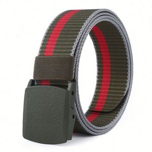 Ceinture tactique en toile de nylon avec boucle automatique en alliage pour hommes, confortable, longueur personnalisable, style vintage, personnalisable - Product Image 4
