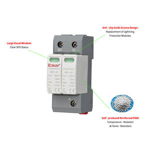 Parafoudre KORLEN 2P 20-40kA T2 CA sur Rail DIN pour Système Solaire Industriel avec <span class=keywords><strong>Protection</strong></span> Contre les Surtensions et Garantie de 3 Ans - Product Image 4