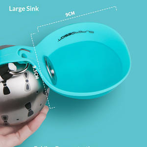 Bouteille d'eau pour chien Petop Supplier avec étui de transport, distributeur d'eau pour animaux de compagnie en acier inoxydable, <span class=keywords><strong>bol</strong></span> pliable pour la promenade, anti-fuite - Product Image 4
