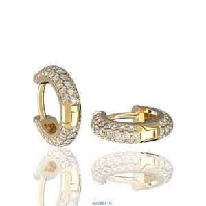 Pendientes de Diamantes, Joyería Fina, Pendientes de Diamantes Naturales, Elegantes, Lujosos, Clásicos para Mujer, Servicio Personalizado OEM/ODM - Product Image 3