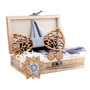 2025 mode créative à la main personnalisé en <span class=keywords><strong>bois</strong></span> noeuds <span class=keywords><strong>papillon</strong></span> pour hommes mouchoir ensemble en gros en <span class=keywords><strong>bois</strong></span> <span class=keywords><strong>noeud</strong></span> <span class=keywords><strong>papillon</strong></span> soie carré écharpe - Product Image 3