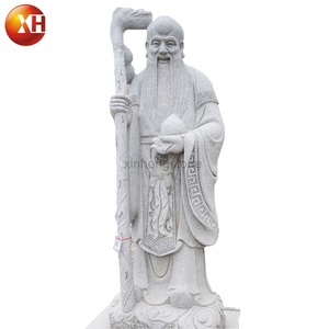 Style chinois Pierre Naturelle Sculpture Grandeur nature Vieux SHOU XING Statues De Jardin <span class=keywords><strong>En</strong></span> Pierre Sculpture Le Dieu De La Longévité - Product Image 5
