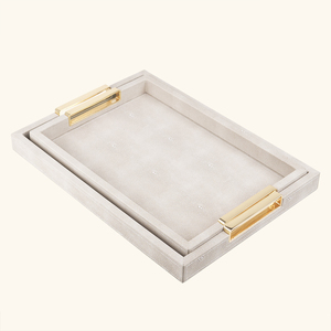 Cá trứng mô hình da hình chữ nhật khay-Hai mảnh thiết lập phục vụ MDF hình chữ nhật bằng gỗ phục vụ khay với Saber giấy chứng nhận - Product Image 2