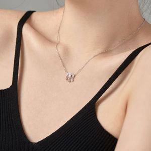 Dylam Dainty 2024 Valentine's Day Gift S925 Silver Rhodium 18K Gold Plated 5A Cubic Zirconia Eye Pendant Link <b>Chain</b> Necklaces - Product Image 4