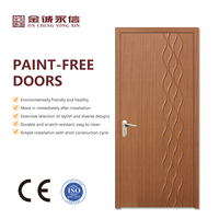 Porte intérieure en MDF avec isolation acoustique, revêtement PVC personnalisé, sans peinture, pour projets résidentiels et commerciaux