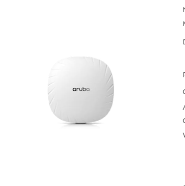 Aruba AP515 Access Point Model Q9H72A Category ICs