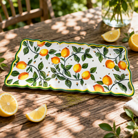 Plateau de service élégant de style américain en forme de citron, vaisselle, plateau à fromage, bol à soupe pour banquets de mariage et dîners