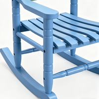 Chaise à bascule moderne en bois de peuplier pour enfants, motif fleur violette, balançoire pour tout-petits, ensemble de jeu extérieur, mobilier ergonomique et durable pour enfants