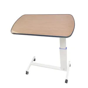 Hot Sale ABS Hydrailc Hospital Movable Dining Table for Medical Ward White Metal
