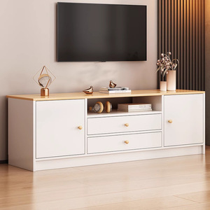 Soporte de <span class=keywords><strong>TV</strong></span> Moderno Extensible de <span class=keywords><strong>Madera</strong></span> para Apartamentos Pequeños, <span class=keywords><strong>Mueble</strong></span> de Almacenamiento con Base, Color <span class=keywords><strong>Madera</strong></span> Natural, Compatible con <span class=keywords><strong>TV</strong></span> de 35-39 Pulgadas - Product Image 1