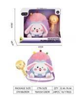 Vente chaude cheval volant sac à jouets en peluche dessin animé animal sac à dos en peluche et microphone électrique avec musique pour enfants