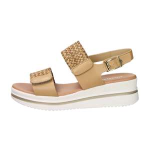 Valleverde Sandales compensées pour femme, camel, talon de 4,5 cm, plateforme, chaussures d'été - Product Image 1