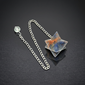Pendentif étoile Merkaba en cristal de sodalite, fait main, style Feng Shui, pour la guérison par le Reiki, la méditation et la lithothérapie - Product Image 2