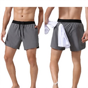 Shorts décontractés mi-longs pour hommes avec cordon de serrage, en polyester respirant, séchage rapide, logo personnalisé, shorts de sport en maille assortis - Product Image 2