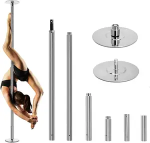 Stripper Pole Spinning and Static Dance Pole Portable Removable Dancer Pole Kit for Professionals Beginners Indoor Fitness Pub