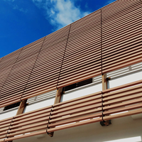 Panneaux de revêtement mural extérieur ventilés en terre cuite pour hôtels, design contemporain, garantie 20 ans